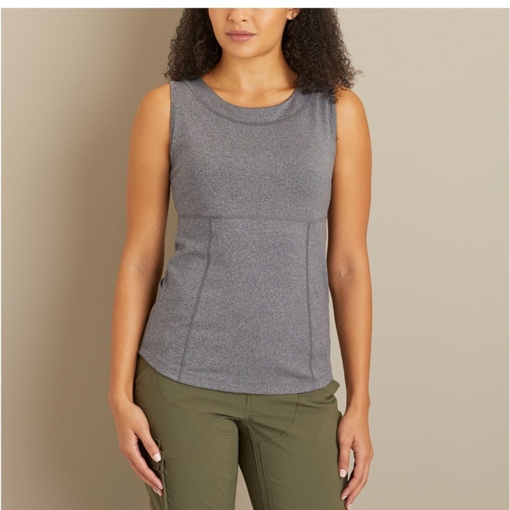 Duluth Trading Co Gray Sleeveless Tank Top